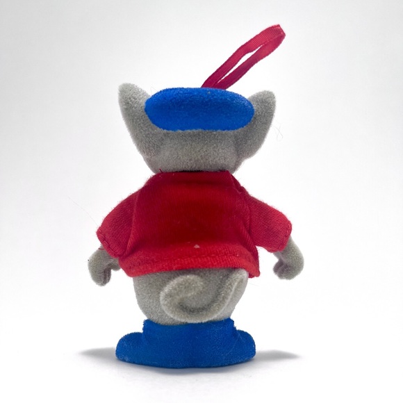 Miss Bianca & Bernard vintage 1990 McDonald's Christmas flocked tree ornaments. - Picture 7 of 9